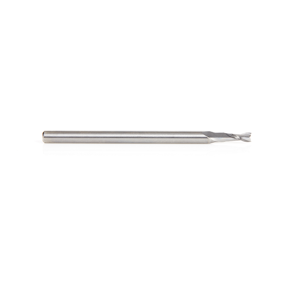 46004 Solid Carbide Spiral Plunge 3/32 Dia x 1/4 x 1/8 Shank x 2 Inch Long Up-Cut