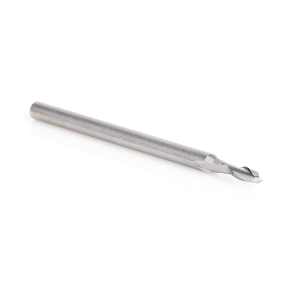 46004 Solid Carbide Spiral Plunge 3/32 Dia x 1/4 x 1/8 Shank x 2 Inch Long Up-Cut