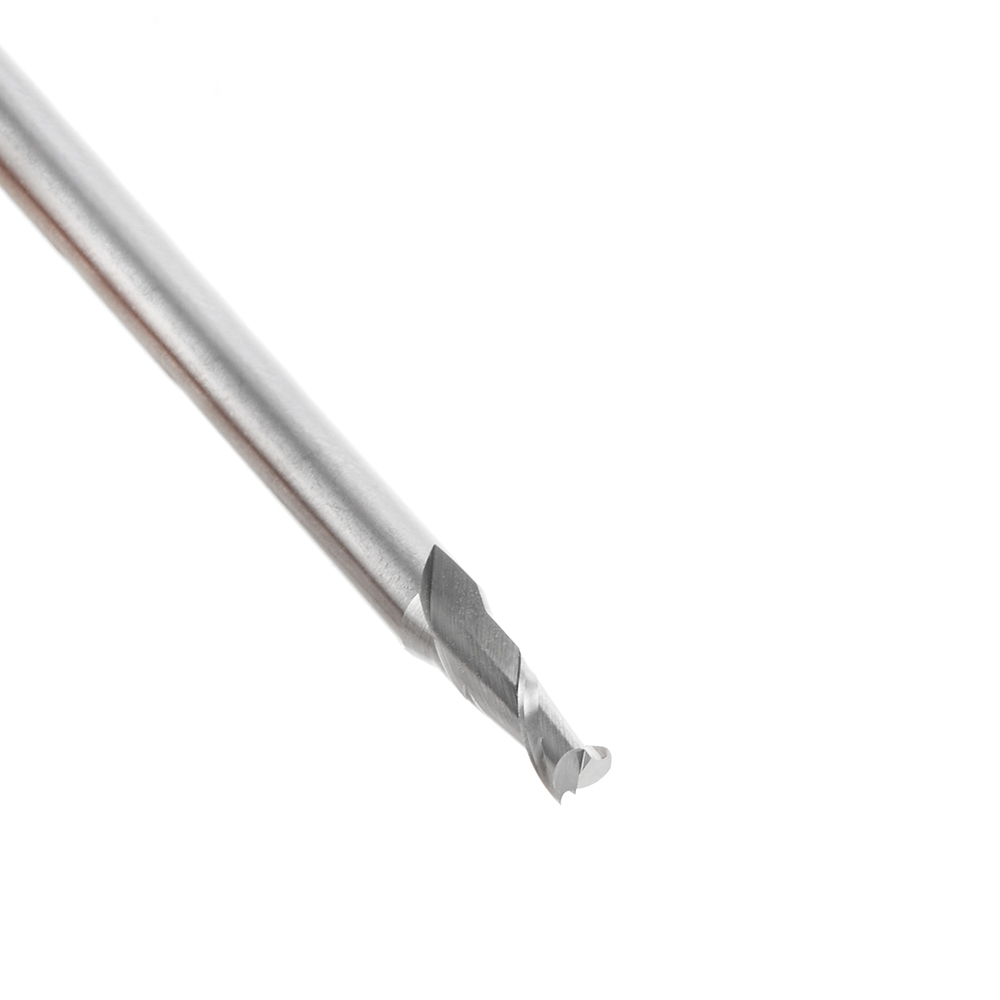 46004 Solid Carbide Spiral Plunge 3/32 Dia x 1/4 x 1/8 Shank x 2 Inch Long Up-Cut