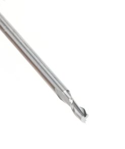 46005 Solid Carbide Spiral Plunge 7/64 Dia x 1/4 x 1/8 Shank x 2 Inch Long Up-Cut