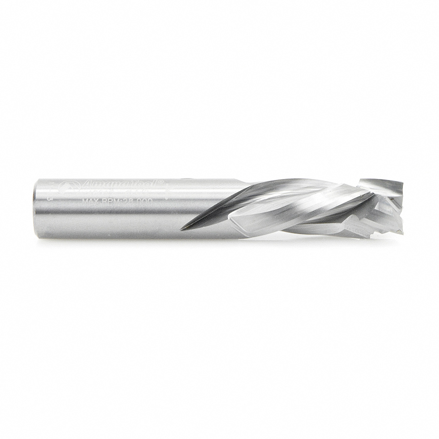 46012 CNC Solid Carbide Compression Spiral 3 Flute x 1/2 Dia x 1-1/4 x 1/2 Inch Shank