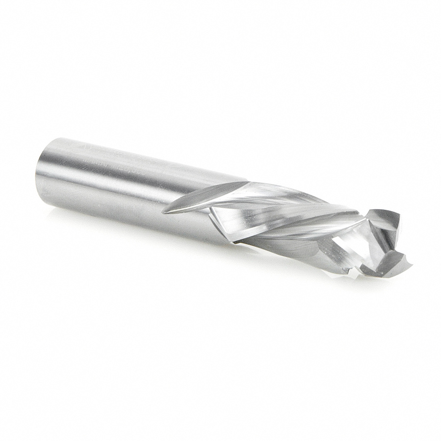 46012 CNC Solid Carbide Compression Spiral 3 Flute x 1/2 Dia x 1-1/4 x 1/2 Inch Shank