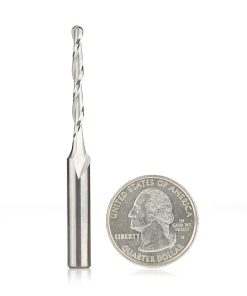 46030 Solid Carbide CNC Foam Cutting Up-Cut Ball End Spiral 1/8 Dia x 1-1/8 x 1/4 Shank x 2-1/2 Inch Long Router Bit