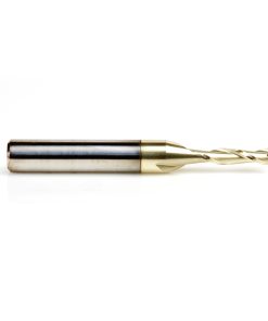 46040 Solid Carbide Up-Cut Spiral 1/8 Dia x 1/2 x 1/4 Shank x 2 Inch Long Composite, Fiberglass & Phenolic Cutting ZrN Coated Router Bit