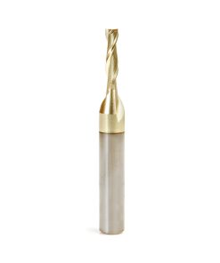 46040 Solid Carbide Up-Cut Spiral 1/8 Dia x 1/2 x 1/4 Shank x 2 Inch Long Composite, Fiberglass & Phenolic Cutting ZrN Coated Router Bit