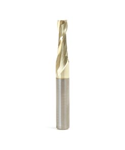 46042 Solid Carbide Up-Cut Spiral 3/16 Dia x 5/8 x 1/4 Shank x 2 Inch Long Composite, Fiberglass & Phenolic Cutting ZrN Coated Router Bit