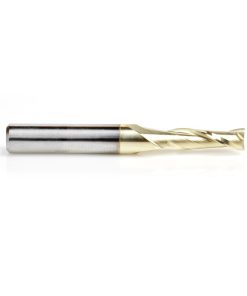 46042 Solid Carbide Up-Cut Spiral 3/16 Dia x 5/8 x 1/4 Shank x 2 Inch Long Composite, Fiberglass & Phenolic Cutting ZrN Coated Router Bit