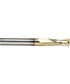 46043 Solid Carbide Up-Cut Spiral 1/4 Dia x 3/4 x 1/4 Shank x 2-1/2 Inch Long Composite, Fiberglass & Phenolic Cutting ZrN Coated Router Bit