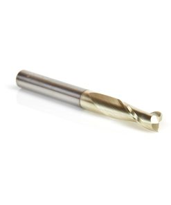 46043 Solid Carbide Up-Cut Spiral 1/4 Dia x 3/4 x 1/4 Shank x 2-1/2 Inch Long Composite, Fiberglass & Phenolic Cutting ZrN Coated Router Bit