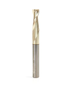 46043 Solid Carbide Up-Cut Spiral 1/4 Dia x 3/4 x 1/4 Shank x 2-1/2 Inch Long Composite, Fiberglass & Phenolic Cutting ZrN Coated Router Bit
