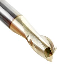 46047 Solid Carbide Up-Cut Spiral 1/2 Dia x 3/4 x 1/2 Shank x 3 Inch Long Composite, Fiberglass & Phenolic Cutting ZrN Coated Router Bit