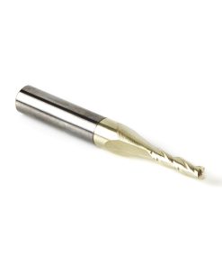 46090 Solid Carbide Up-Spiral 1/8 Dia x 1/2 x 1/4 Shank x 2 Inch Long Composite, Fiberglass & Phenolic Cutting ZrN Coated Router Bit