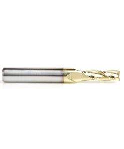 46092 Solid Carbide Up-Cut Spiral 3/16 Dia x 5/8 x 1/4 Shank x 2-1/2 Inch Long Composite, Fiberglass & Phenolic Cutting ZrN Coated Router Bit