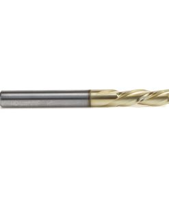 46097 Solid Carbide Spiral 1/4 Dia x 3/4 x 1/4 Shank x 2-1/2 Inch Long Composite, Fiberglass & Phenolic Cutting ZrN Coated Down-Cut Router Bit