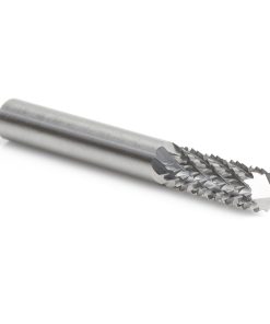 46098 Solid Carbide Medium Burr with 135 Degree Drill Point Fiberglass and Composite Cutting 1/4 Dia x 3/4 x 1/4 Shank Router Bit