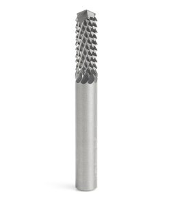 46098 Solid Carbide Medium Burr with 135 Degree Drill Point Fiberglass and Composite Cutting 1/4 Dia x 3/4 x 1/4 Shank Router Bit