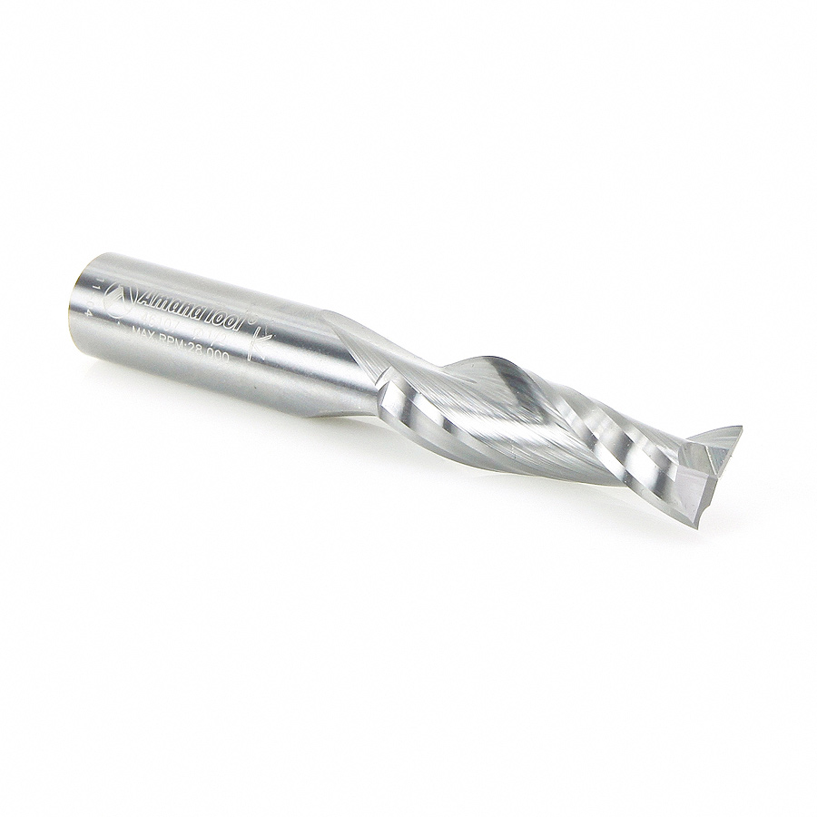 46107 Solid Carbide Spiral Plunge 1/2 Dia x 1-5/8 x 1/2 Inch Shank Up-Cut