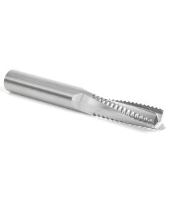 46124 CNC Solid Carbide Roughing Spiral 3 Flute Chipbreaker 1/2 Dia x 1-5/8 x 1/2 Inch Shank Up-Cut Router Bit
