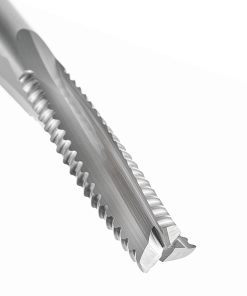46126 CNC Solid Carbide Roughing Spiral 3 Flute Chipbreaker 1/2 Dia x 2 Inch x 1/2 Shank Up-Cut Router Bit