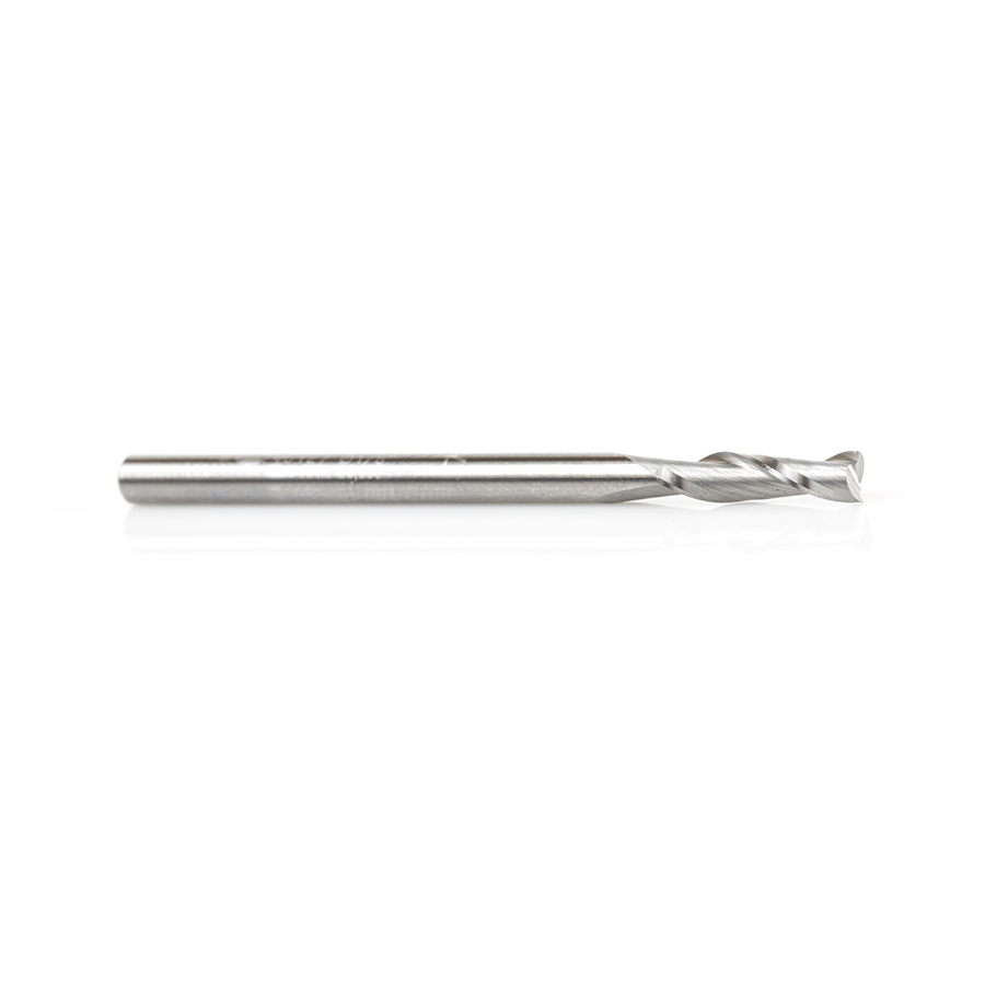 46127 Solid Carbide Spiral Plunge 1/8 Dia x 1/2 x 1/8 Shank x 2 Inch Long Up-Cut