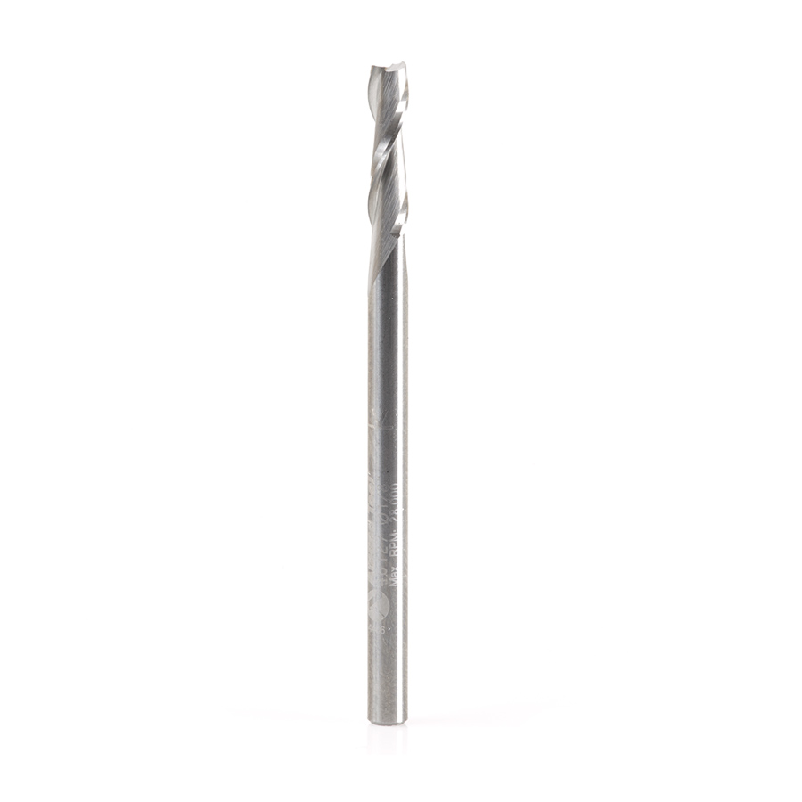 46127 Solid Carbide Spiral Plunge 1/8 Dia x 1/2 x 1/8 Shank x 2 Inch Long Up-Cut