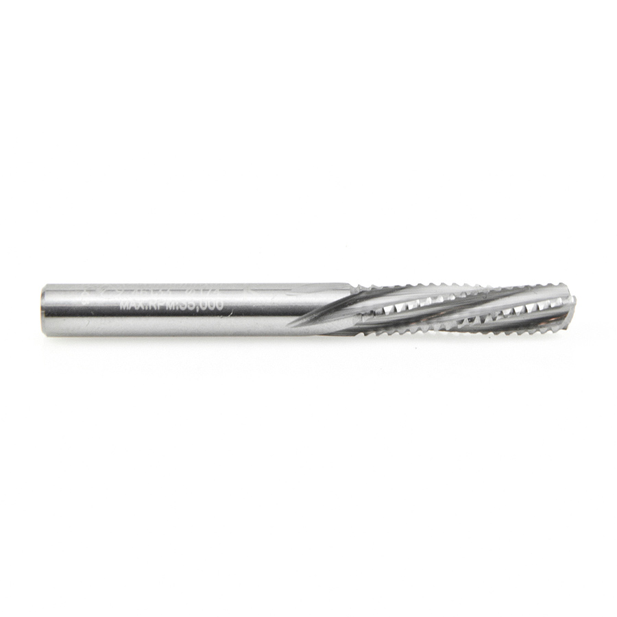 46133 Solid Carbide End Mill Point Roughing Spiral 6 Flute x 1/4 Dia x 1 x 1/4 Shank for Composite Materials