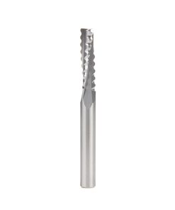 46141 CNC Solid Carbide Roughing Spiral 3 Flute Chipbreaker 1/4 Dia x 7/8 x 1/4 Inch Shank Up-Cut Router Bit