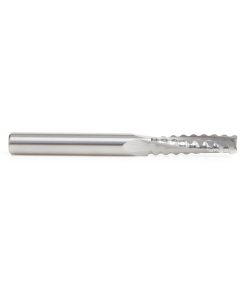 46141 CNC Solid Carbide Roughing Spiral 3 Flute Chipbreaker 1/4 Dia x 7/8 x 1/4 Inch Shank Up-Cut Router Bit