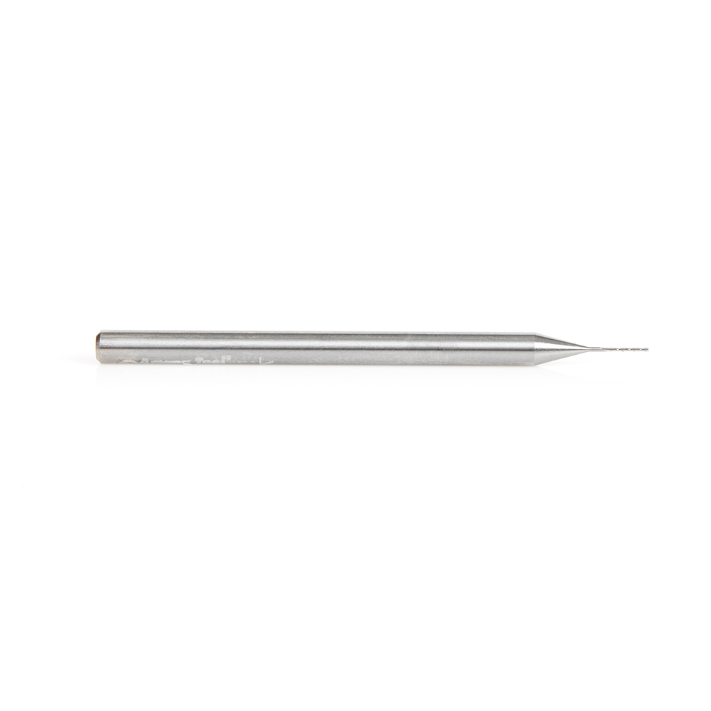 46143 Solid Carbide Spiral Plunge 1/64 Dia x 3/32 x 1/8 Shank x 2 Inch Long Up-Cut
