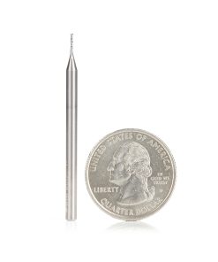 46145 Solid Carbide Spiral Plunge 1/32 Dia x 1/8 x 1/8 Shank x 2 Inch Long Up-Cut