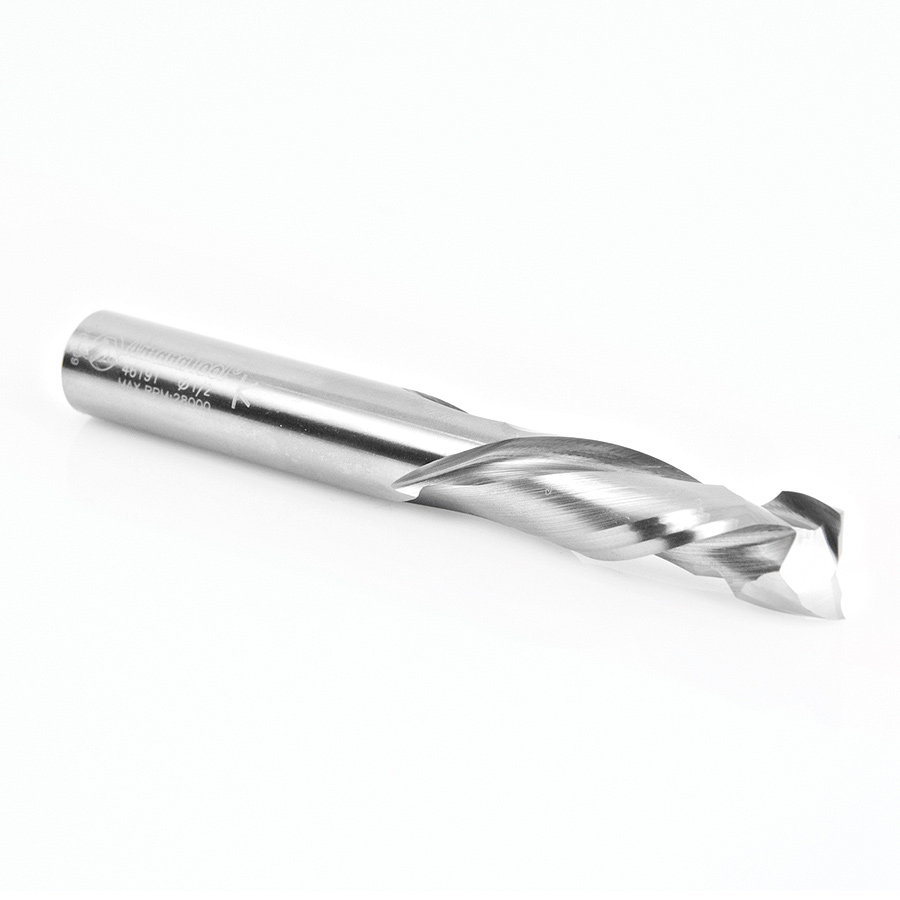 46191 CNC Solid Carbide Compression Spiral 1/2 Dia x 1-1/2 x 1/2 Inch Shank