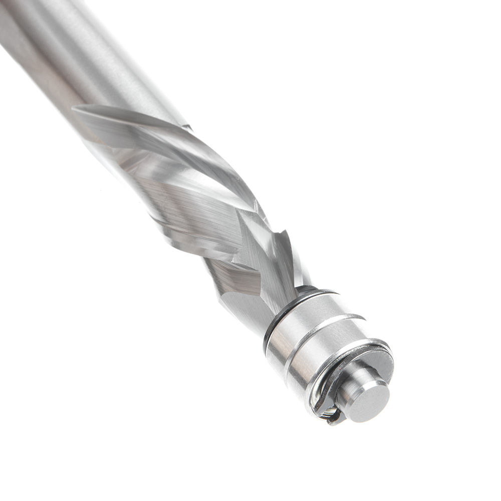 46192 Solid Carbide Compression Spiral 1/2 Dia x 1-1/4 x 1/2 Inch Shank with Double Ball Bearing