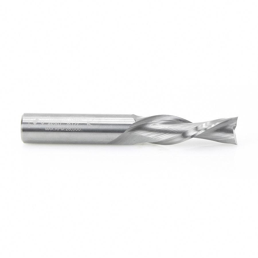 46207 Solid Carbide Spiral Plunge 1/2 Dia x 1-5/8 x 1/2 Inch Shank Down-Cut