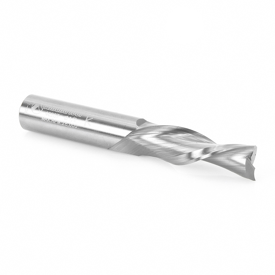 46207 Solid Carbide Spiral Plunge 1/2 Dia x 1-5/8 x 1/2 Inch Shank Down-Cut