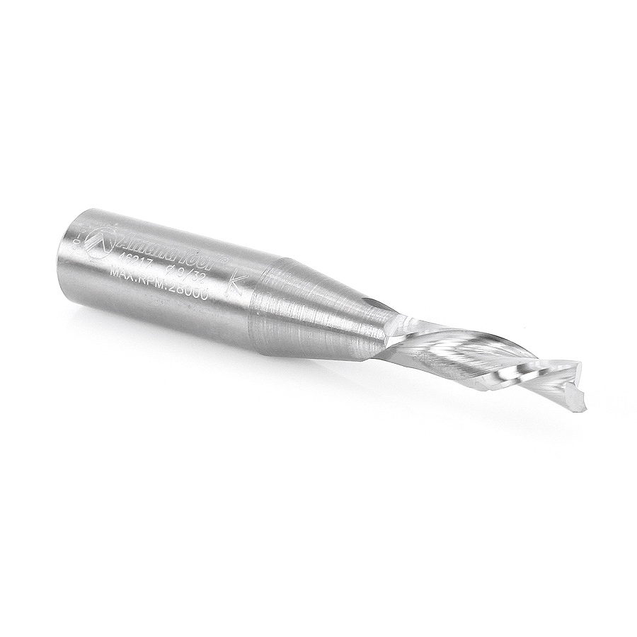 46217 Solid Carbide Spiral Plunge 9/32 Dia x 1 Inch x 1/2 Shank Down-Cut
