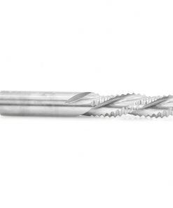 46224 CNC Solid Carbide Roughing Spiral 3 Flute Chipbreaker 1/2 Dia x 1-5/8 x 1/2 Inch Shank Down-Cut Router Bit