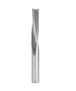 46226 CNC Solid Carbide Roughing Spiral 3 Flute Chipbreaker 1/2 Dia x 2 Inch x 1/2 Shank Down-Cut Router Bit