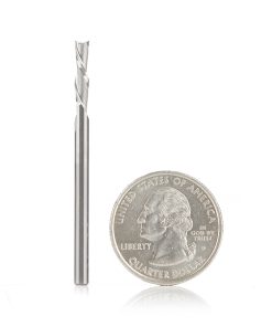 46227 Solid Carbide Spiral Plunge 1/8 Dia x 1/2 x 1/8 Shank x 2 Inch Long Down-Cut