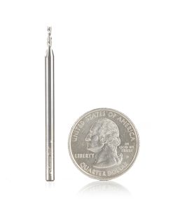 46237 Solid Carbide Spiral Plunge 1/16 Dia x 3/16 x 1/8 Shank x 2 Inch Long Down-Cut