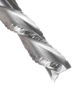 46238 CNC Solid Carbide Spiral Flute Roughing/Finishing with Chipbreaker 3/4 Dia x 2-1/4 x 3/4 Shank Down-Cut Router Bit