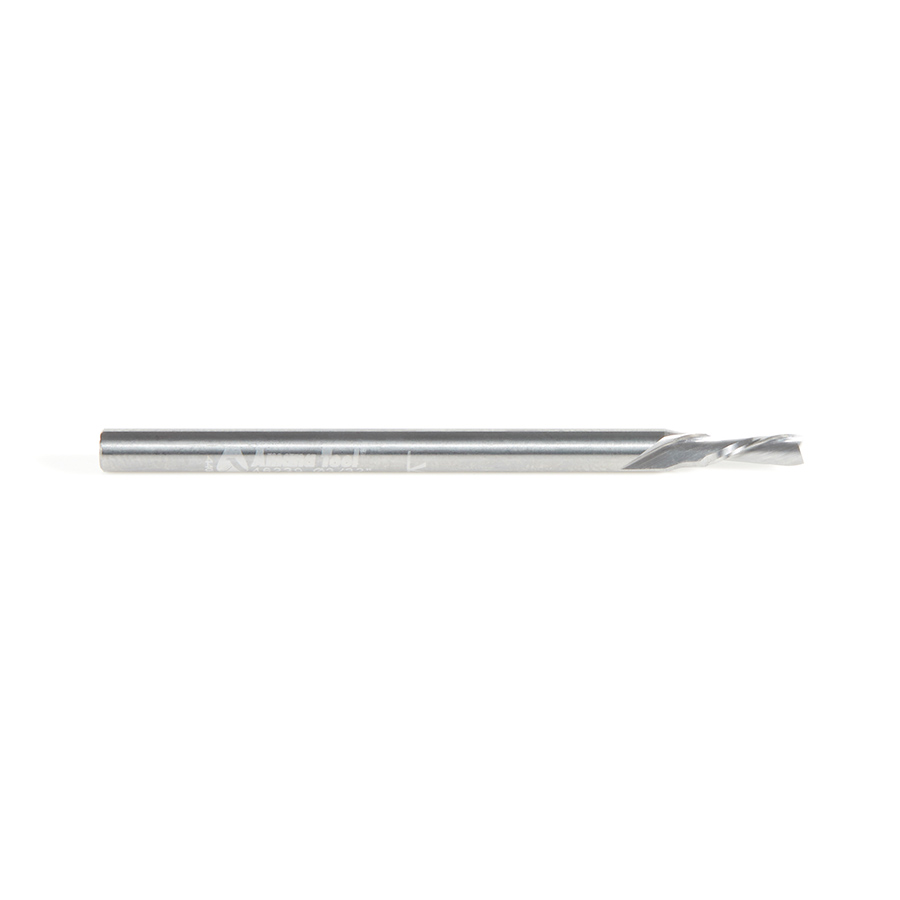 46239 Solid Carbide Spiral Plunge 3/32 Dia x 1/4 x 1/8 Shank x 2 Inch Long Down-Cut