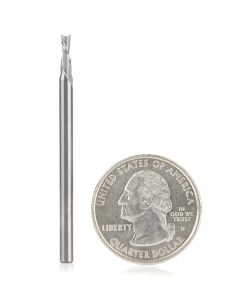 46239 Solid Carbide Spiral Plunge 3/32 Dia x 1/4 x 1/8 Shank x 2 Inch Long Down-Cut