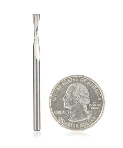46240 Solid Carbide Spiral Plunge for Solid Wood 1/8 Dia x 1/2 x 1/8 Shank x 2 Inch Long Up-Cut