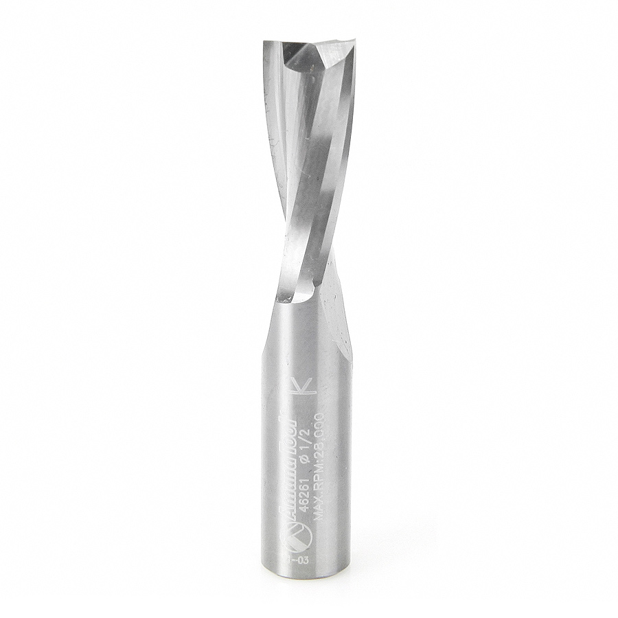 46261 Solid Carbide Spiral Plunge for Solid Wood 1/2 Dia x 1-1/4 x 1/2 Inch Shank Up-Cut