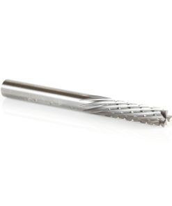 46262 Solid Carbide CNC Spiral Carbon Graphite & Carbon Fiber Panel Cutting 3/16 Dia x 5/8 x 3/16 Shank x 2 Inch Long Down-Cut Router Bit