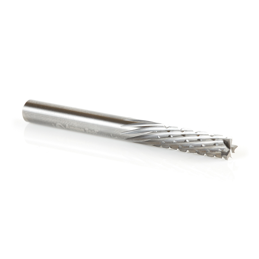 46262 Solid Carbide CNC Spiral Carbon Graphite & Carbon Fiber Panel Cutting 3/16 Dia x 5/8 x 3/16 Shank x 2 Inch Long Down-Cut Router Bit