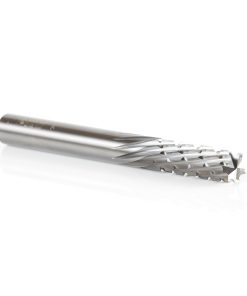 46266 Solid Carbide CNC Spiral Carbon Graphite & Carbon Fiber Panel Cutting 3/8 Dia x 1-1/8 x 3/8 Shank x 3-1/2 Inch Long Down-Cut Router Bit
