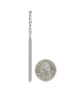 46269 Solid Carbide CNC Foam Cutting Up-Cut Square End Spiral 1/8 Dia x 1-1/16 x 1/8 Shank Router Bit