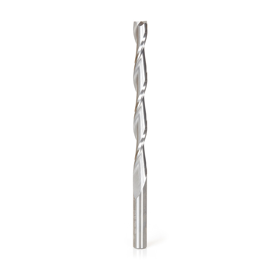 46277 Solid Carbide CNC Foam Cutting Up-Cut Square End Spiral 3/8 Dia x 4 x 3/8 Shank x 6 Inch Long Router Bit
