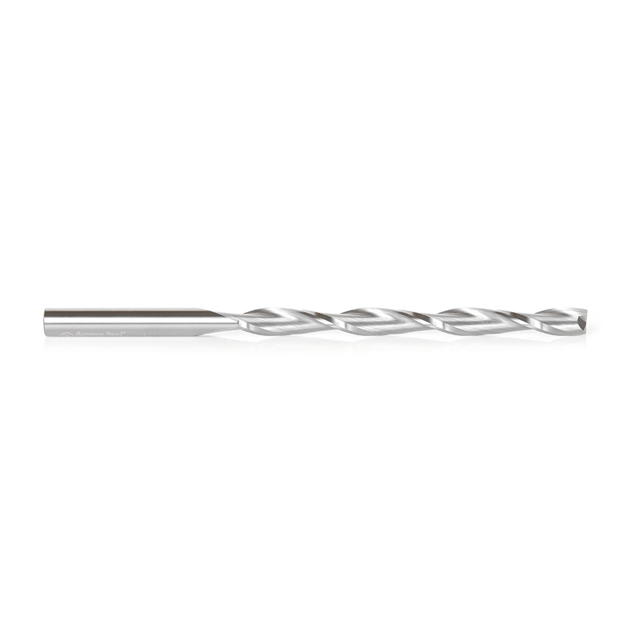 46279 Solid Carbide CNC Foam Cutting Up-Cut Square End Spiral 3/8 Dia x 4-1/2 x 3/8 Shank x 7 Inch Long Router Bit